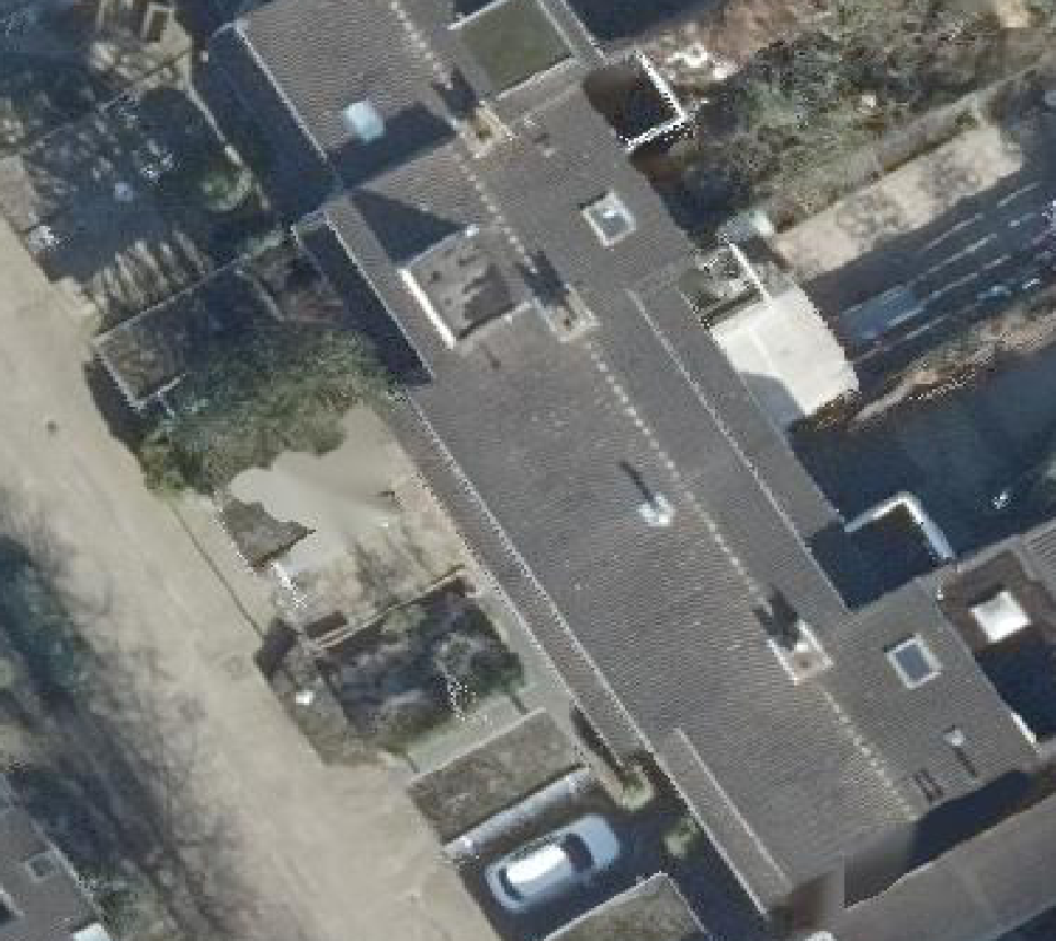 True ortho luchtfoto van Veghel met zicht op woning