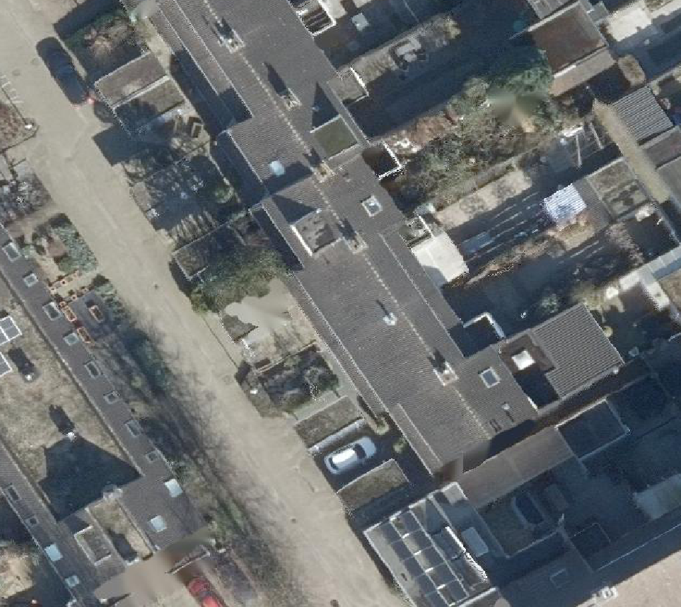 True ortho Luchtfoto op daksegment
