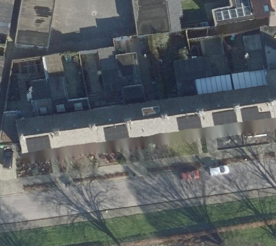 True ortho Luchtfoto op daksegment