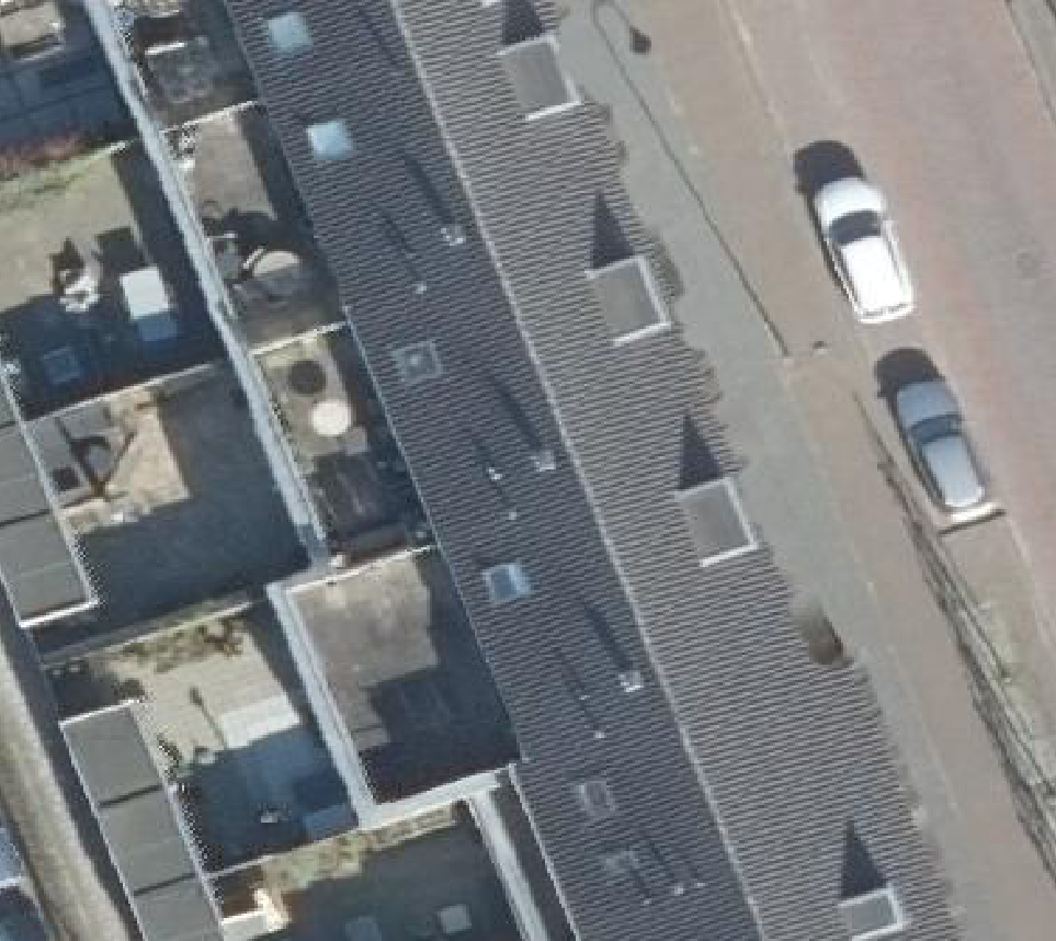 True ortho luchtfoto van Veghel met zicht op woning