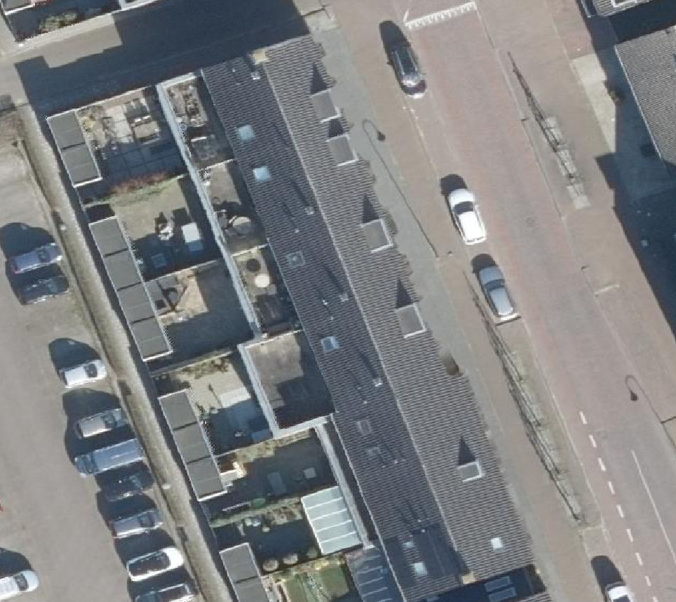 True ortho Luchtfoto op daksegment