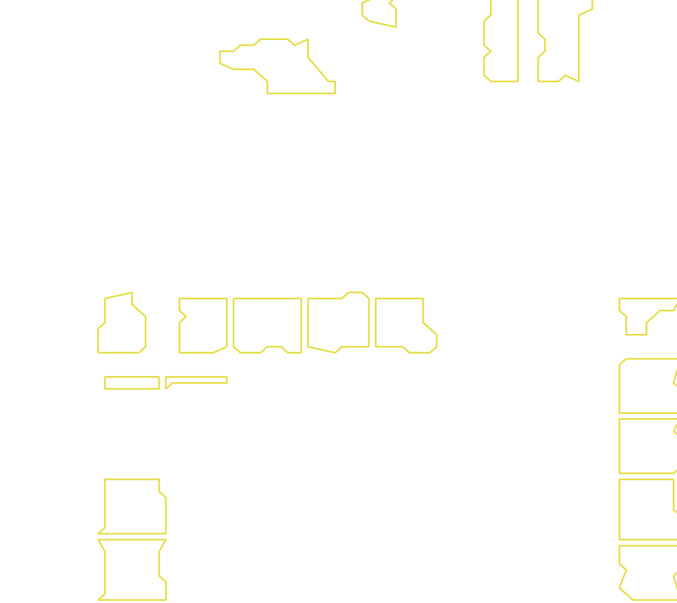 Daksegment met contourlijnen en structuurweergave