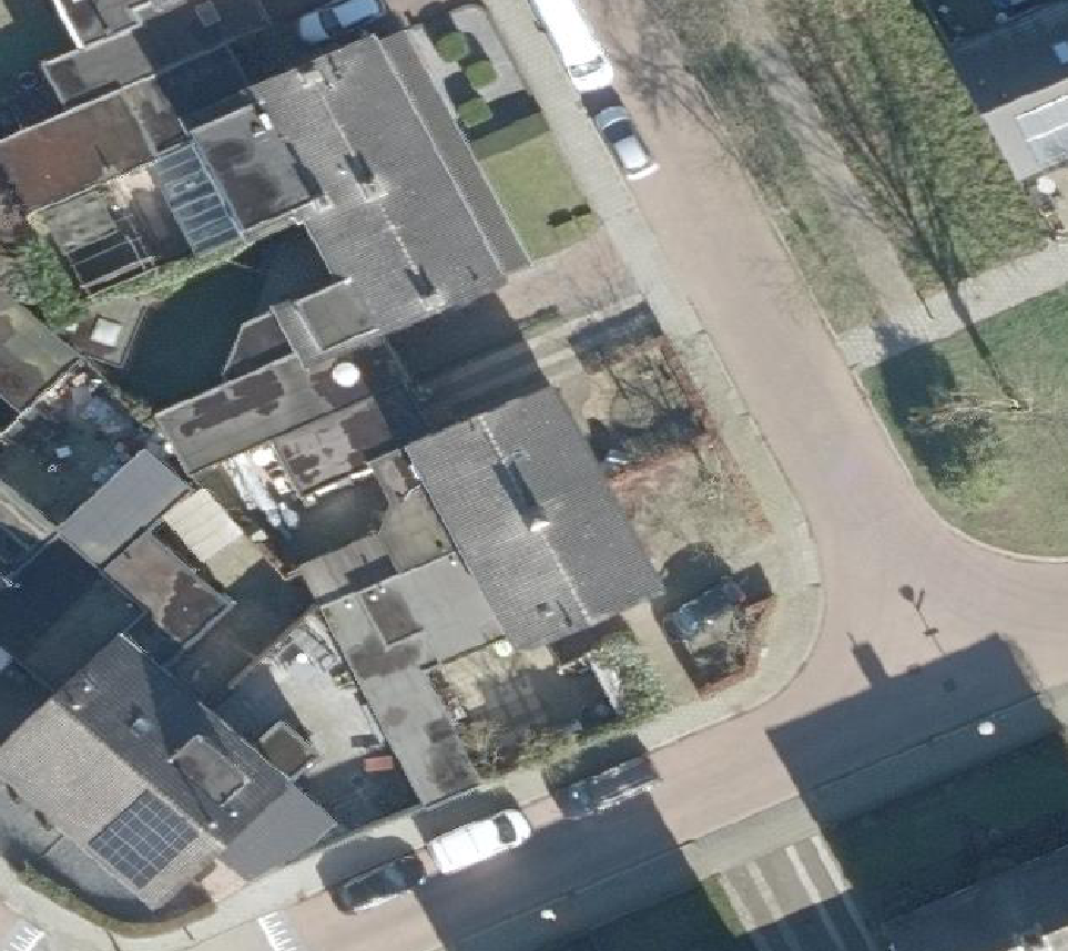 True ortho Luchtfoto op daksegment