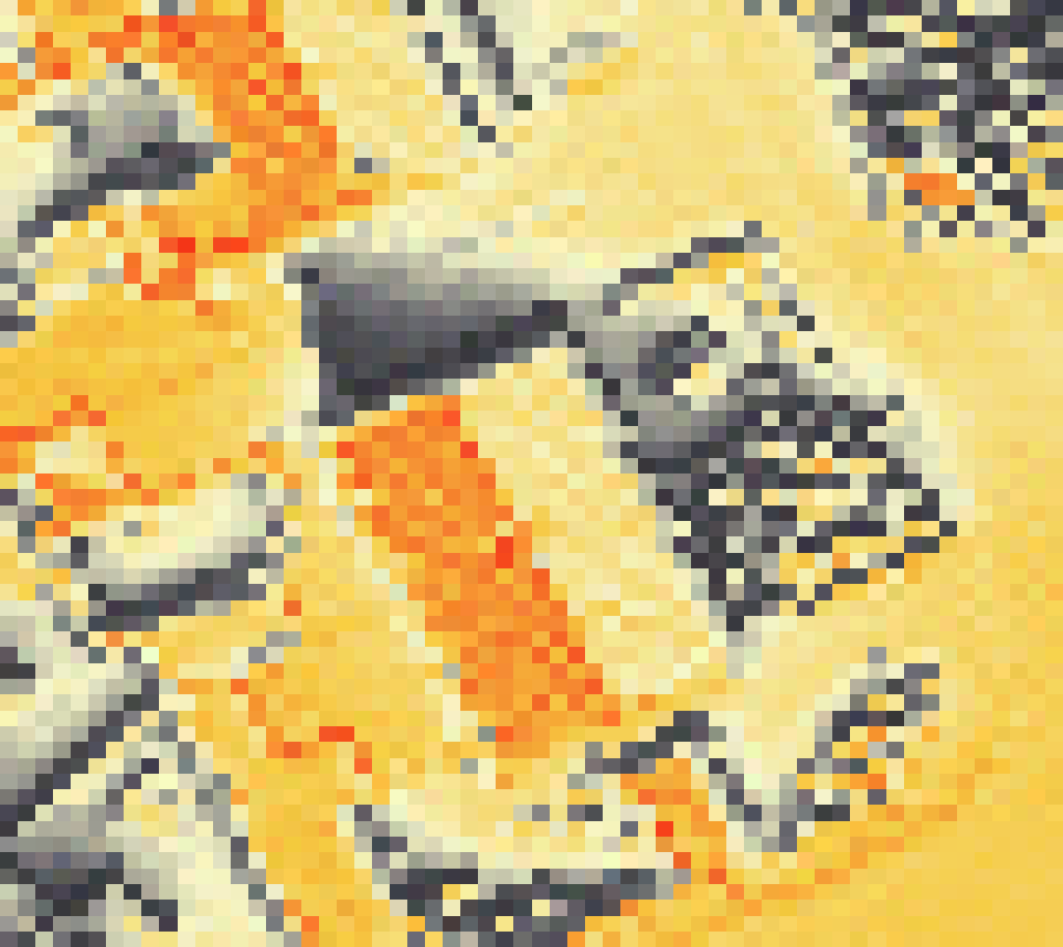 PV-irradiatie op daksegment ingezoomd met intensiteitsverdeling van zonlicht