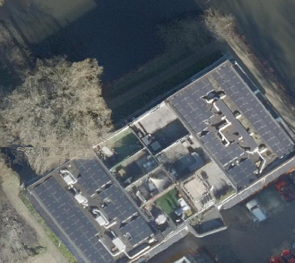 True ortho Luchtfoto op daksegment