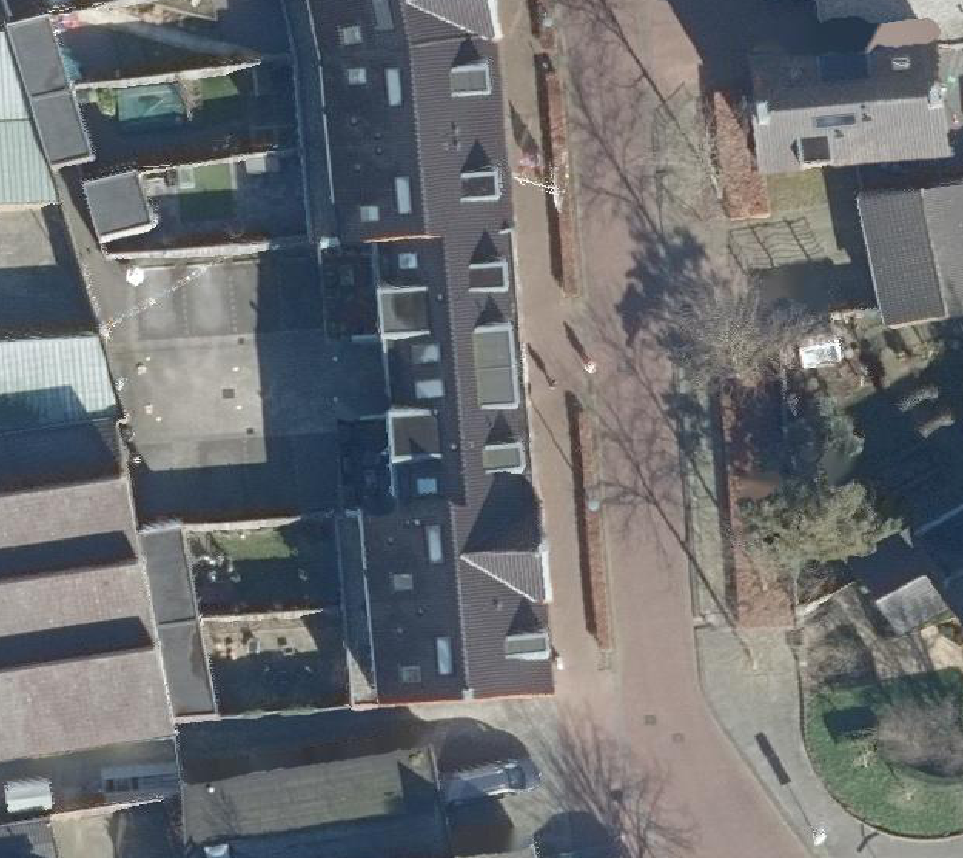 True ortho Luchtfoto op daksegment