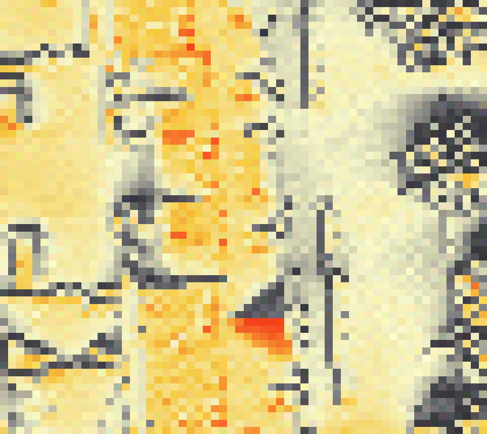 PV-irradiatie op daksegment ingezoomd met intensiteitsverdeling van zonlicht