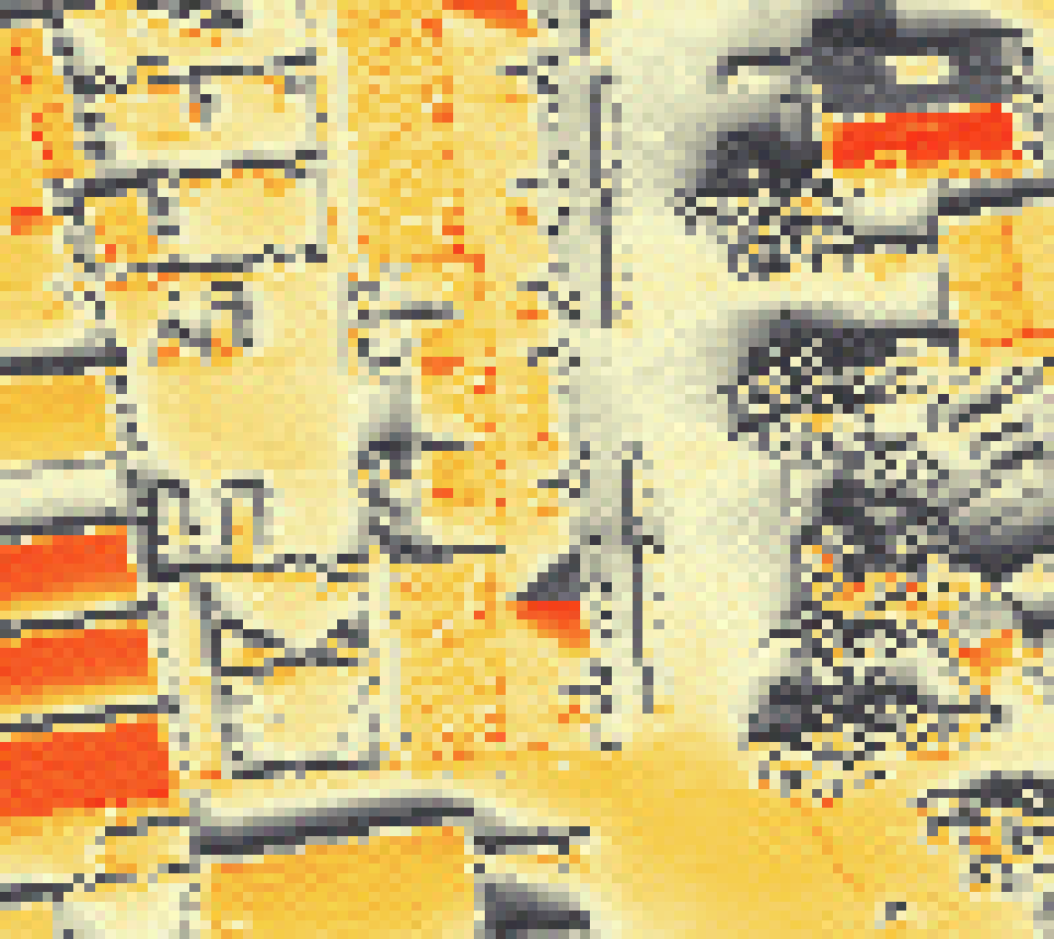 PV-irradiatie op daksegment met intensiteitsverdeling van zonlicht