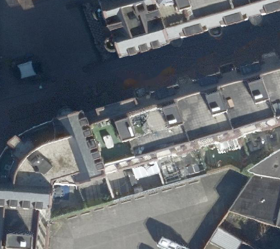 True ortho Luchtfoto op daksegment