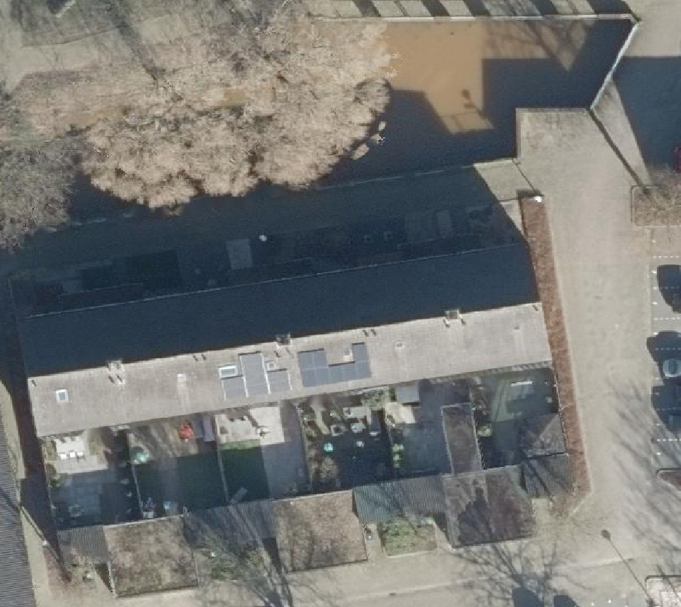 True ortho Luchtfoto op daksegment