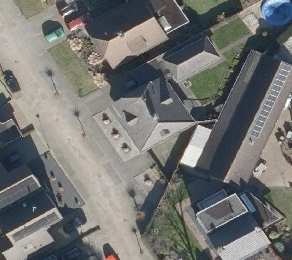 True ortho Luchtfoto op daksegment