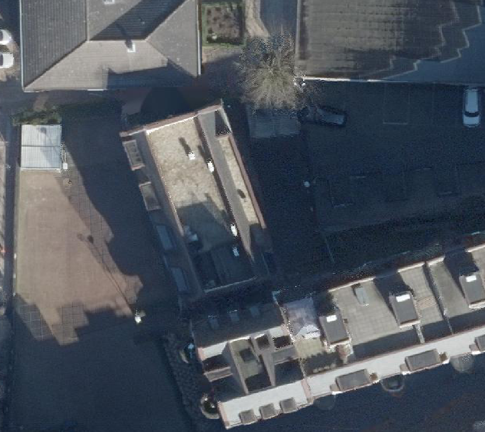 True ortho Luchtfoto op daksegment