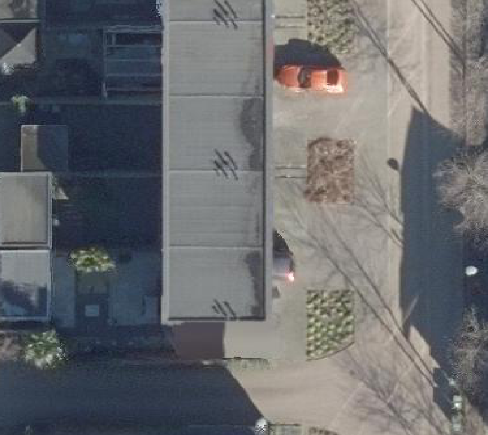 True ortho Luchtfoto op daksegment ingezoomd
