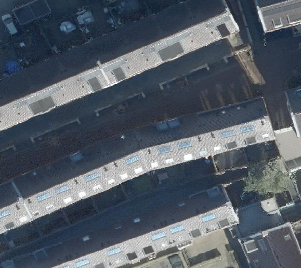 True ortho Luchtfoto op daksegment