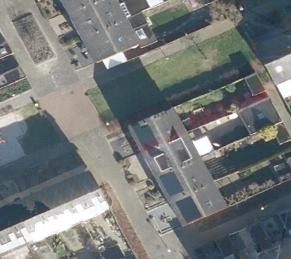 True ortho Luchtfoto op daksegment