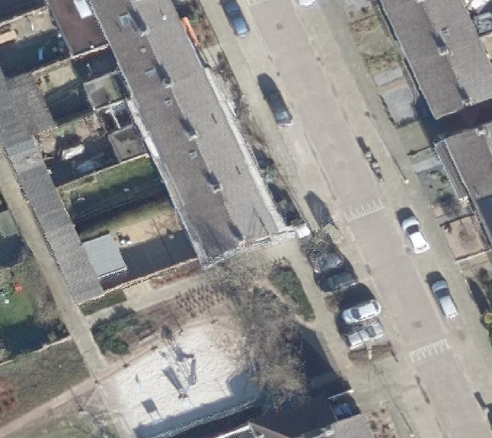 True ortho Luchtfoto op daksegment