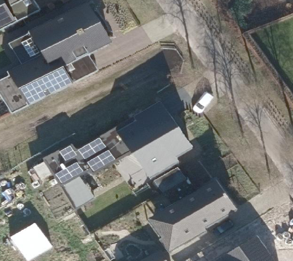 True ortho Luchtfoto op daksegment