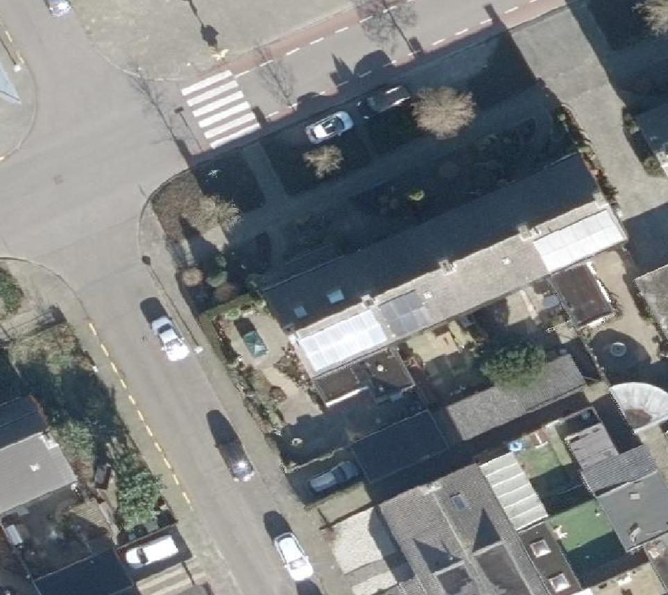 True ortho Luchtfoto op daksegment