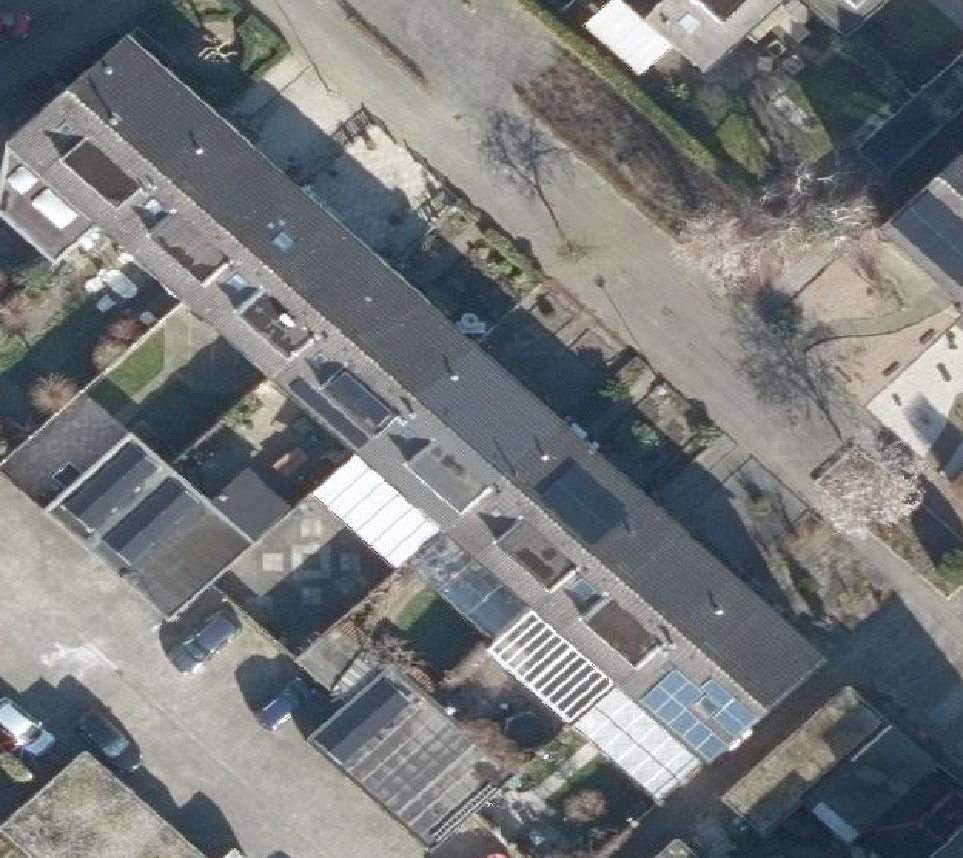 True ortho Luchtfoto op daksegment