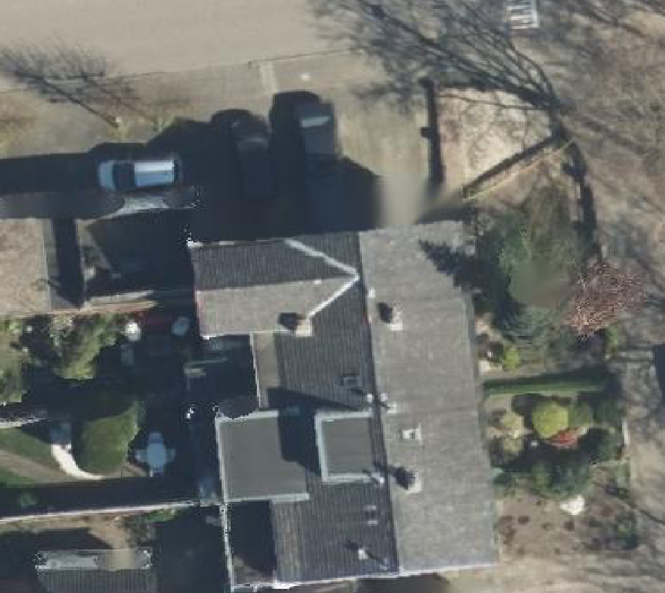 True ortho luchtfoto van Rhenen met zicht op woning