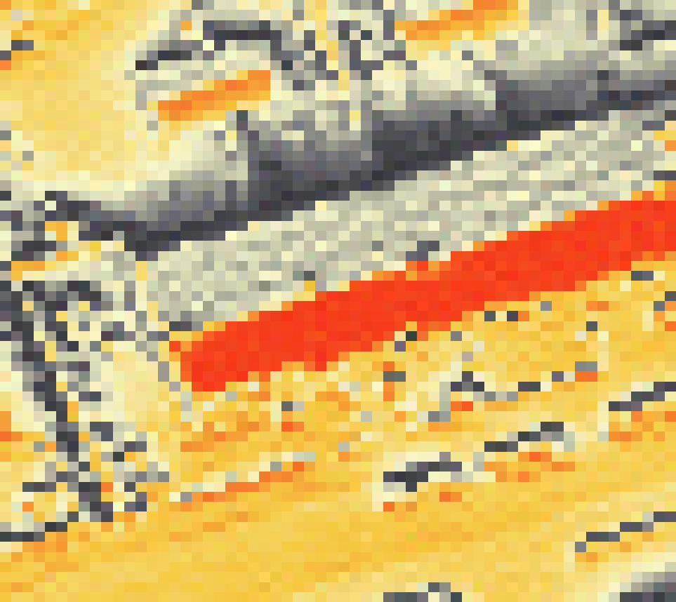 PV-irradiatie op daksegment ingezoomd met intensiteitsverdeling van zonlicht