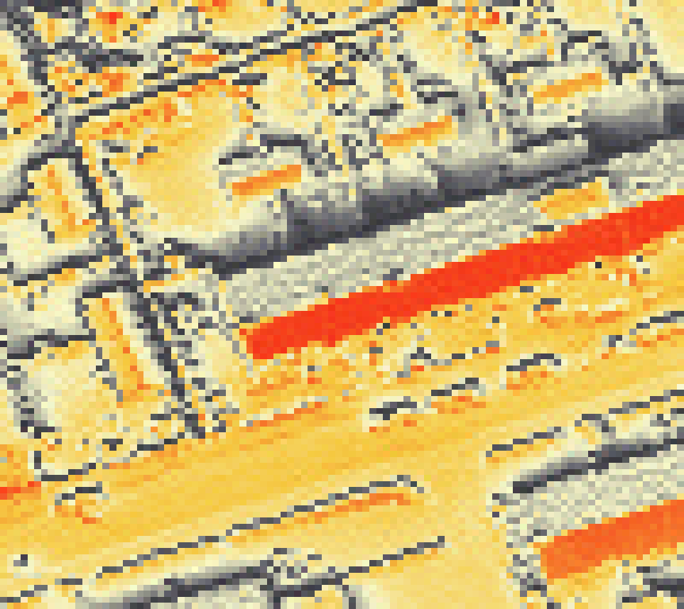 PV-irradiatie op daksegment met intensiteitsverdeling van zonlicht