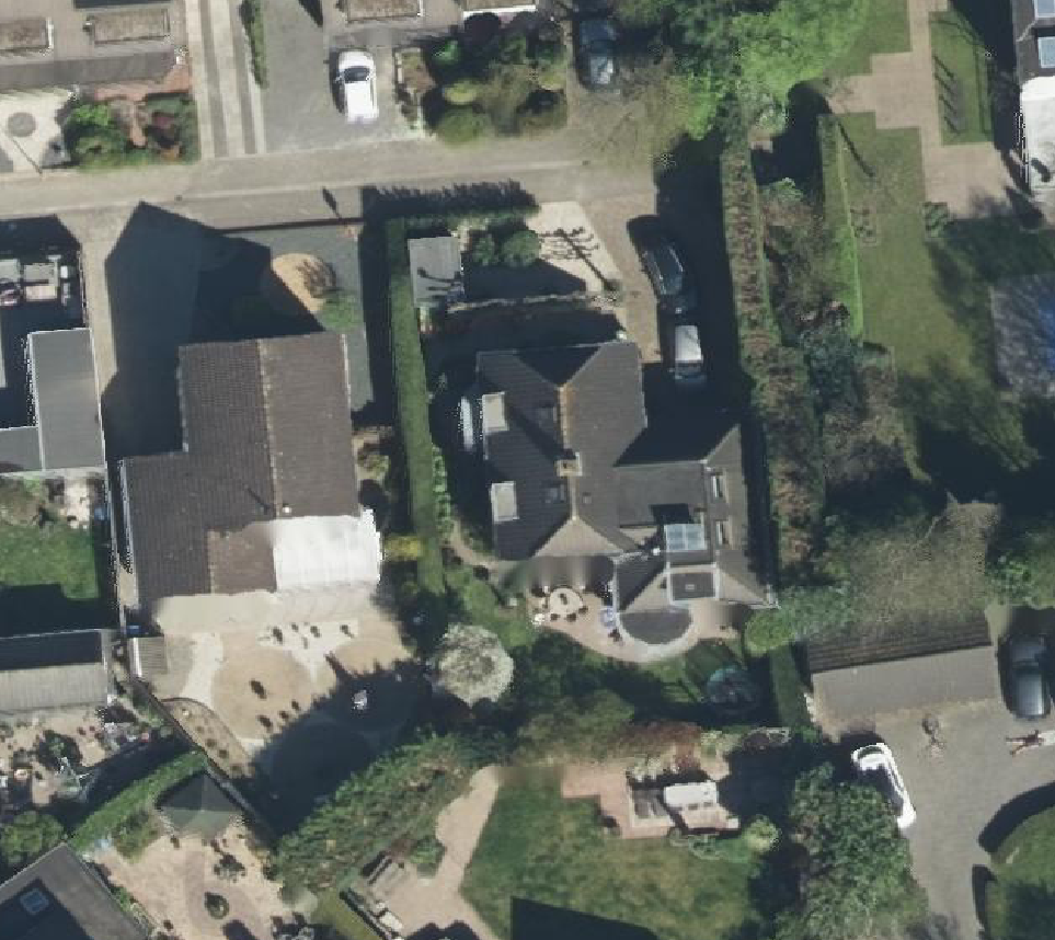True ortho Luchtfoto op daksegment
