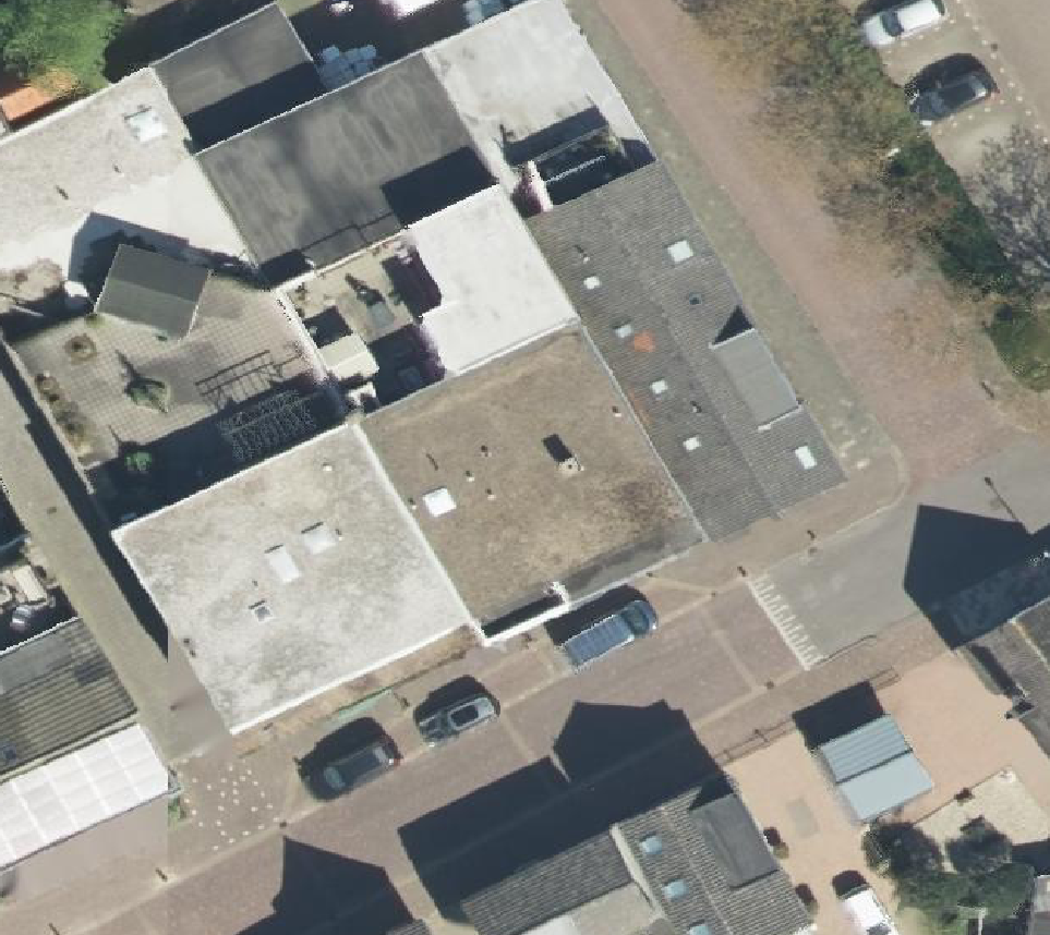 True ortho Luchtfoto op daksegment