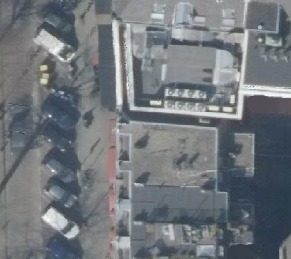 True ortho luchtfoto van Amsterdam met zicht op woning