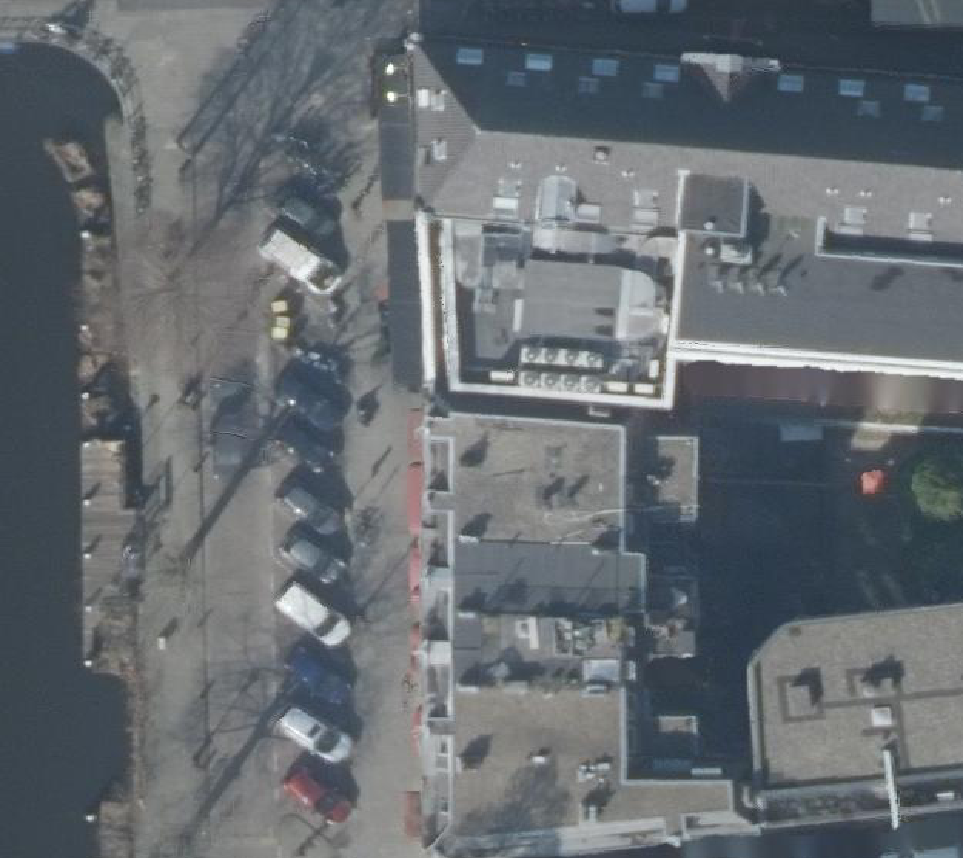 True ortho Luchtfoto op daksegment