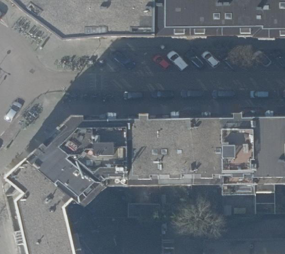 True ortho Luchtfoto op daksegment