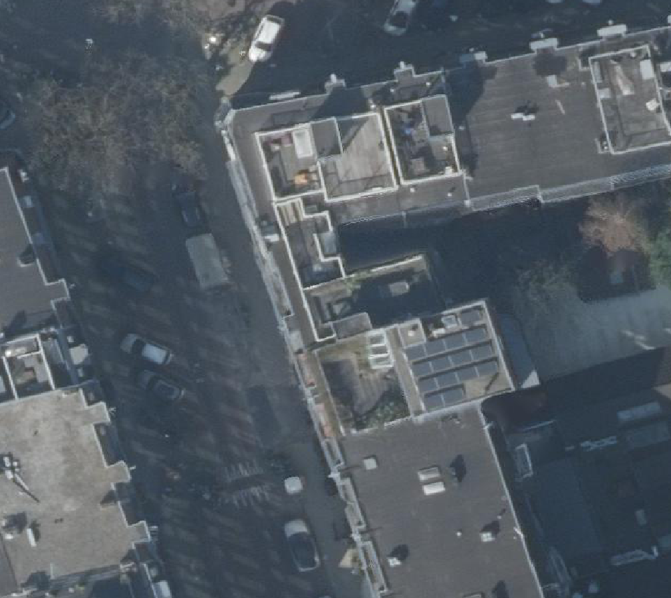 True ortho Luchtfoto op daksegment