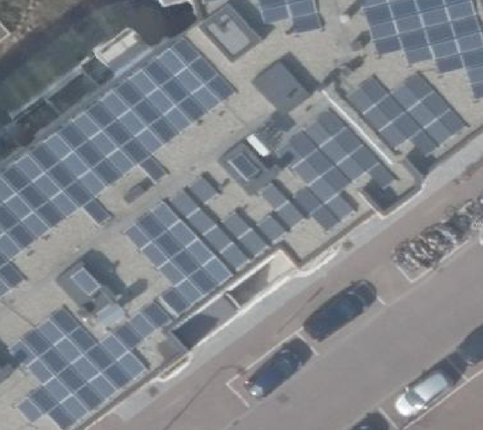 True ortho luchtfoto van Amsterdam met zicht op woning