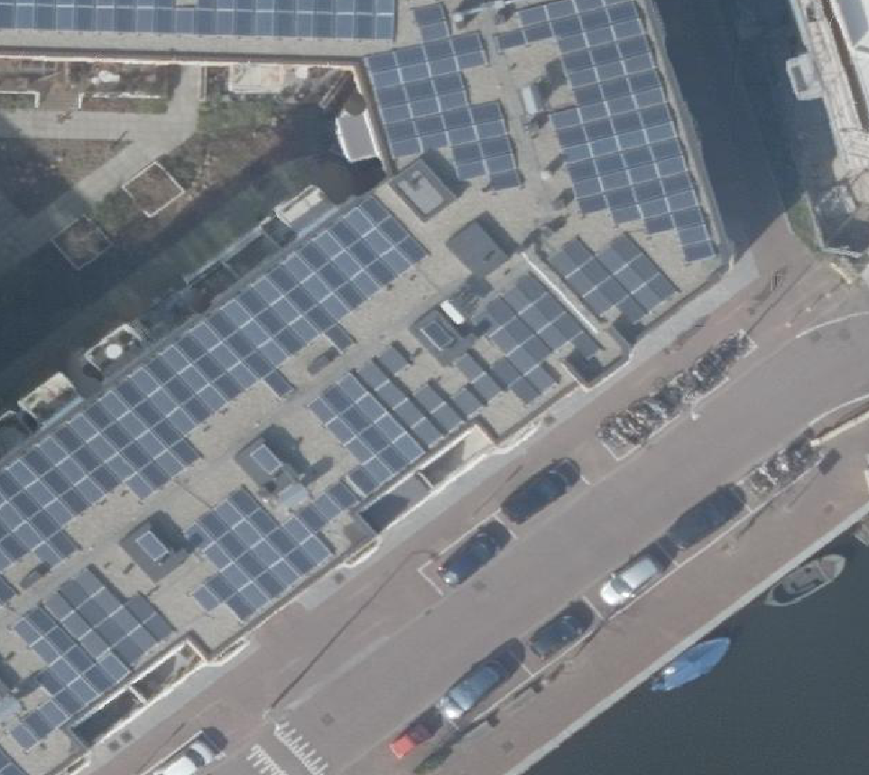 True ortho Luchtfoto op daksegment