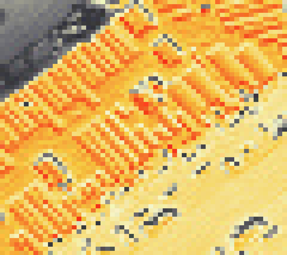 PV-irradiatie op daksegment ingezoomd met intensiteitsverdeling van zonlicht