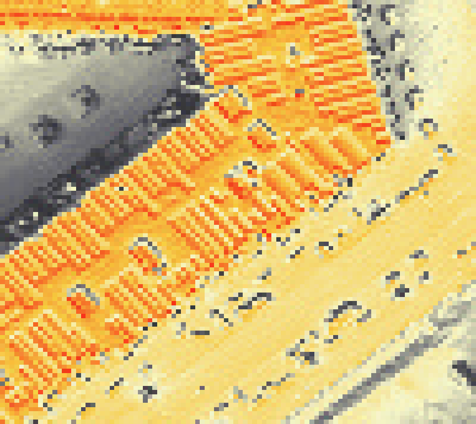 PV-irradiatie op daksegment met intensiteitsverdeling van zonlicht