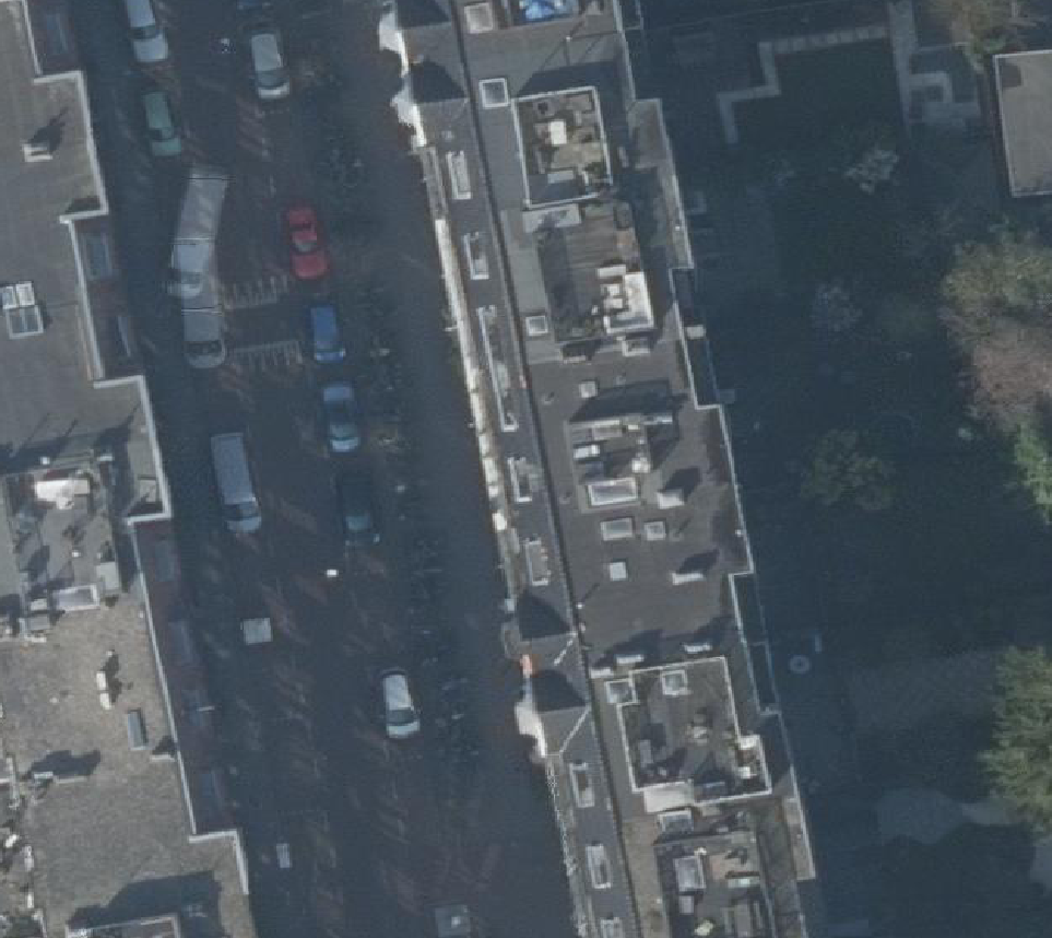 True ortho Luchtfoto op daksegment