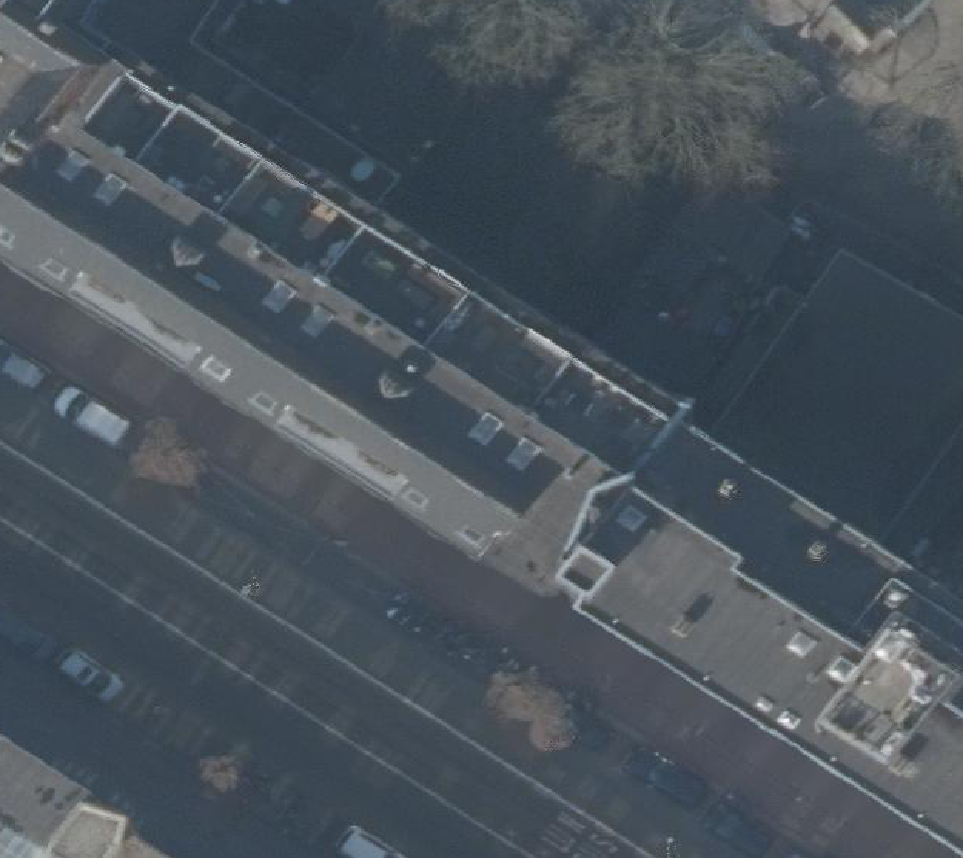 True ortho Luchtfoto op daksegment