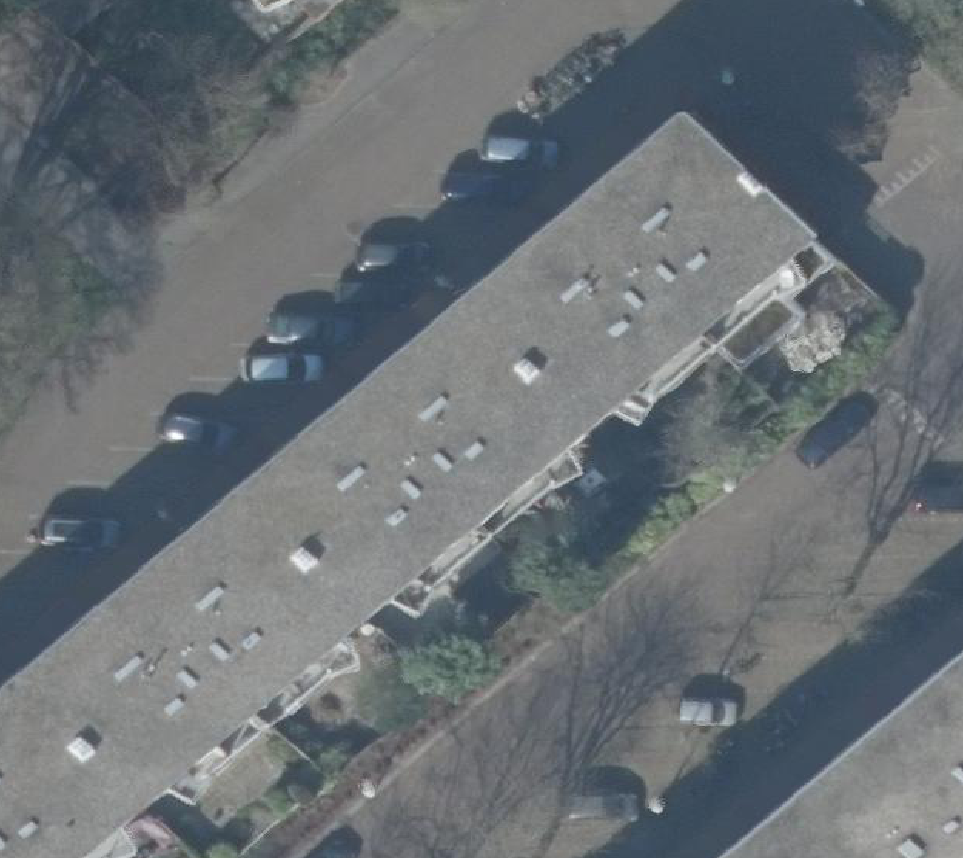 True ortho Luchtfoto op daksegment