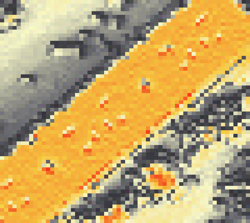 PV-irradiatie op daksegment ingezoomd met intensiteitsverdeling van zonlicht