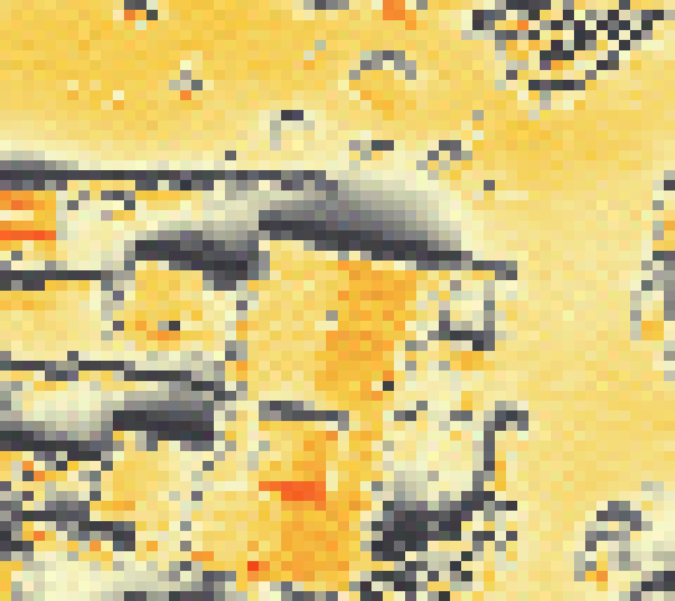 PV-irradiatie op daksegment ingezoomd met intensiteitsverdeling van zonlicht