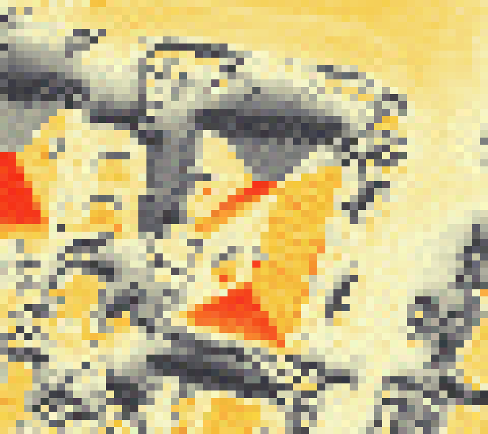 PV-irradiatie op daksegment ingezoomd met intensiteitsverdeling van zonlicht