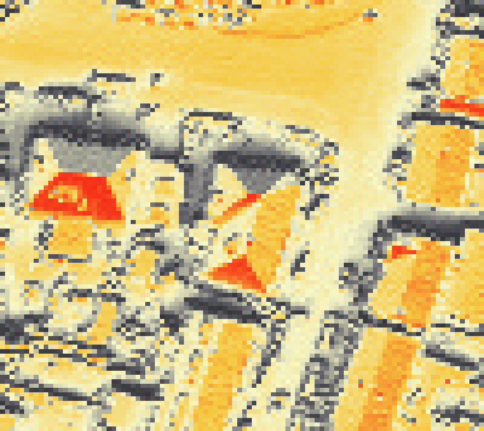 PV-irradiatie op daksegment met intensiteitsverdeling van zonlicht