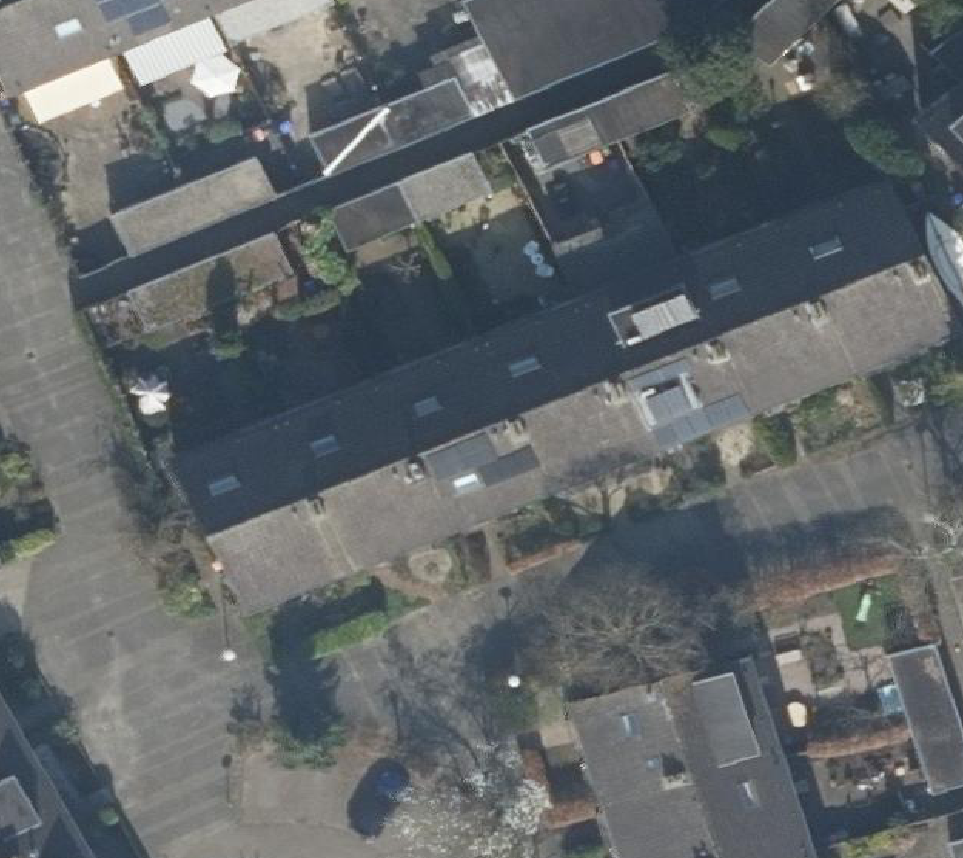 True ortho Luchtfoto op daksegment