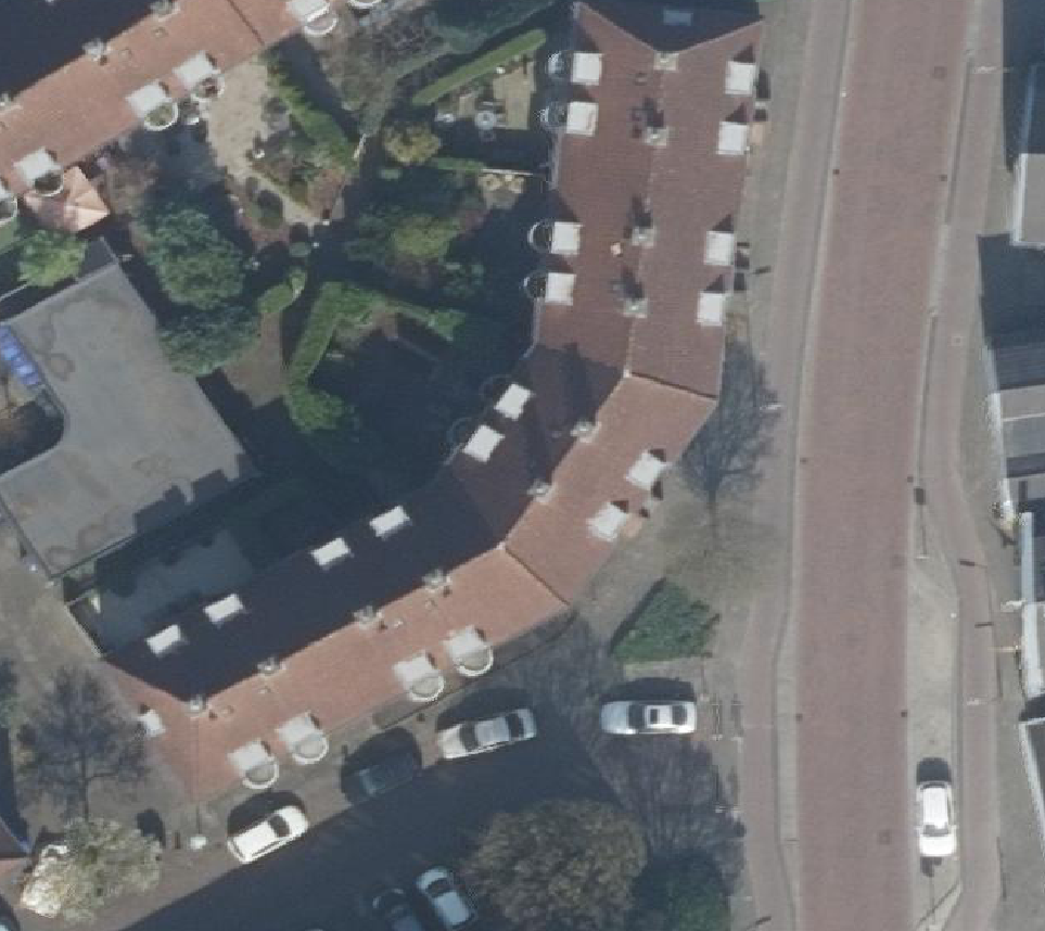 True ortho Luchtfoto op daksegment