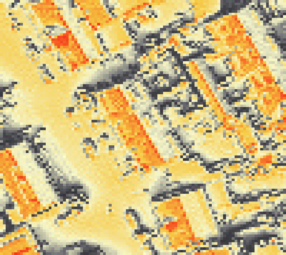 PV-irradiatie op daksegment met intensiteitsverdeling van zonlicht