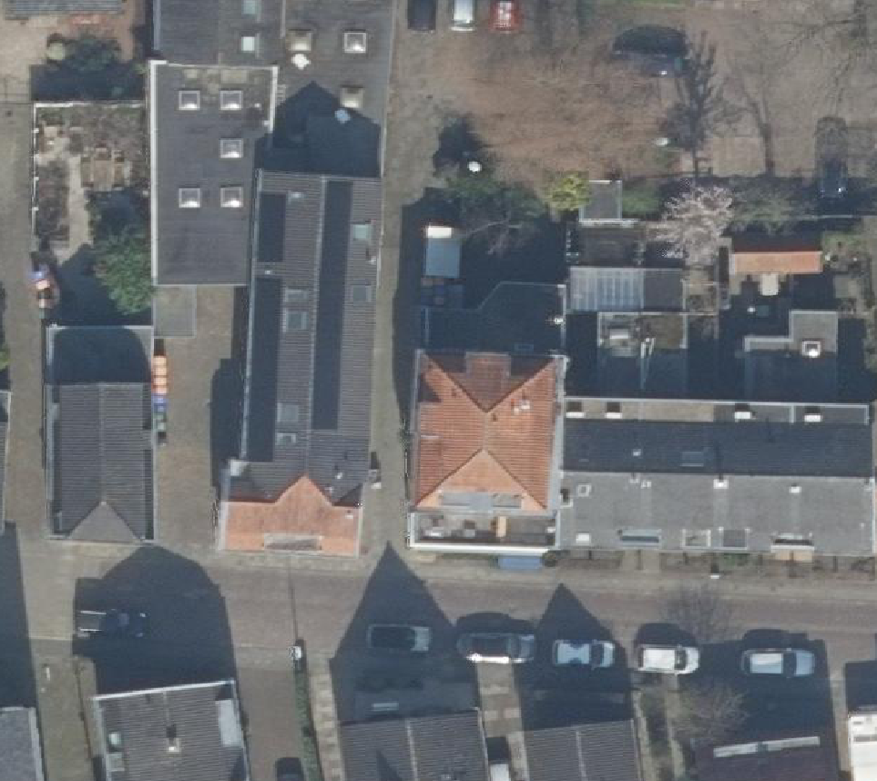 True ortho Luchtfoto op daksegment