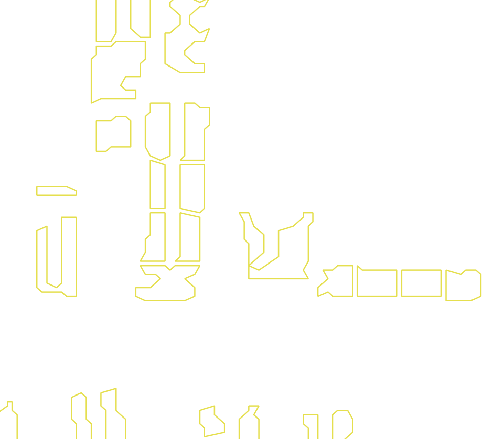 Daksegment met contourlijnen en structuurweergave