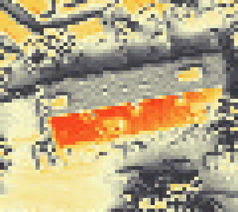 PV-irradiatie op daksegment ingezoomd met intensiteitsverdeling van zonlicht