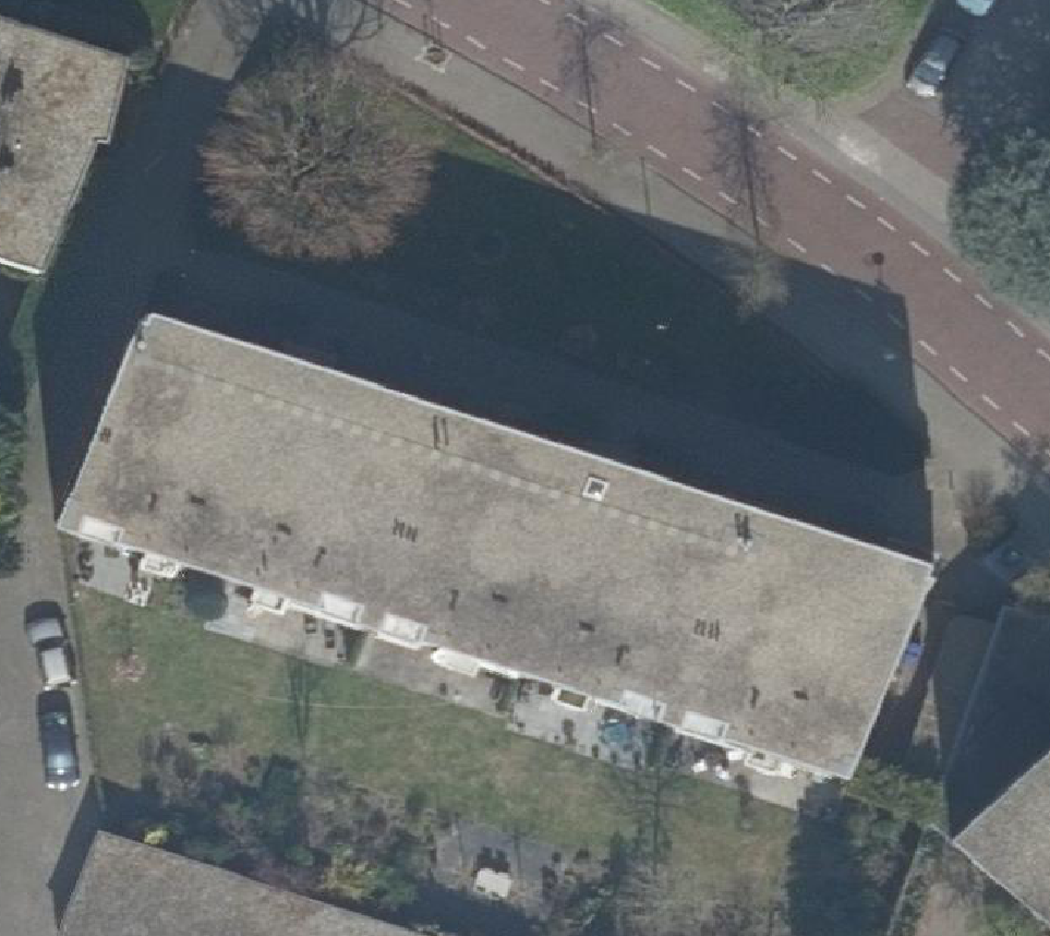 True ortho Luchtfoto op daksegment